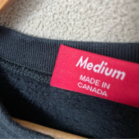 Supreme New York Side Logo Hoodie White on Black - Size Large - Picture 4 of 6